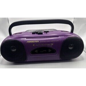 Vtg SOUND DESIGN COLOR TUNES BOOMBOX VINTAGE AM FM RADIO CASSETTE 4635 Purple